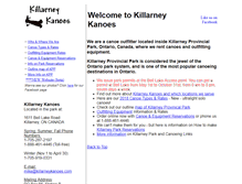 Tablet Screenshot of killarneykanoes.com